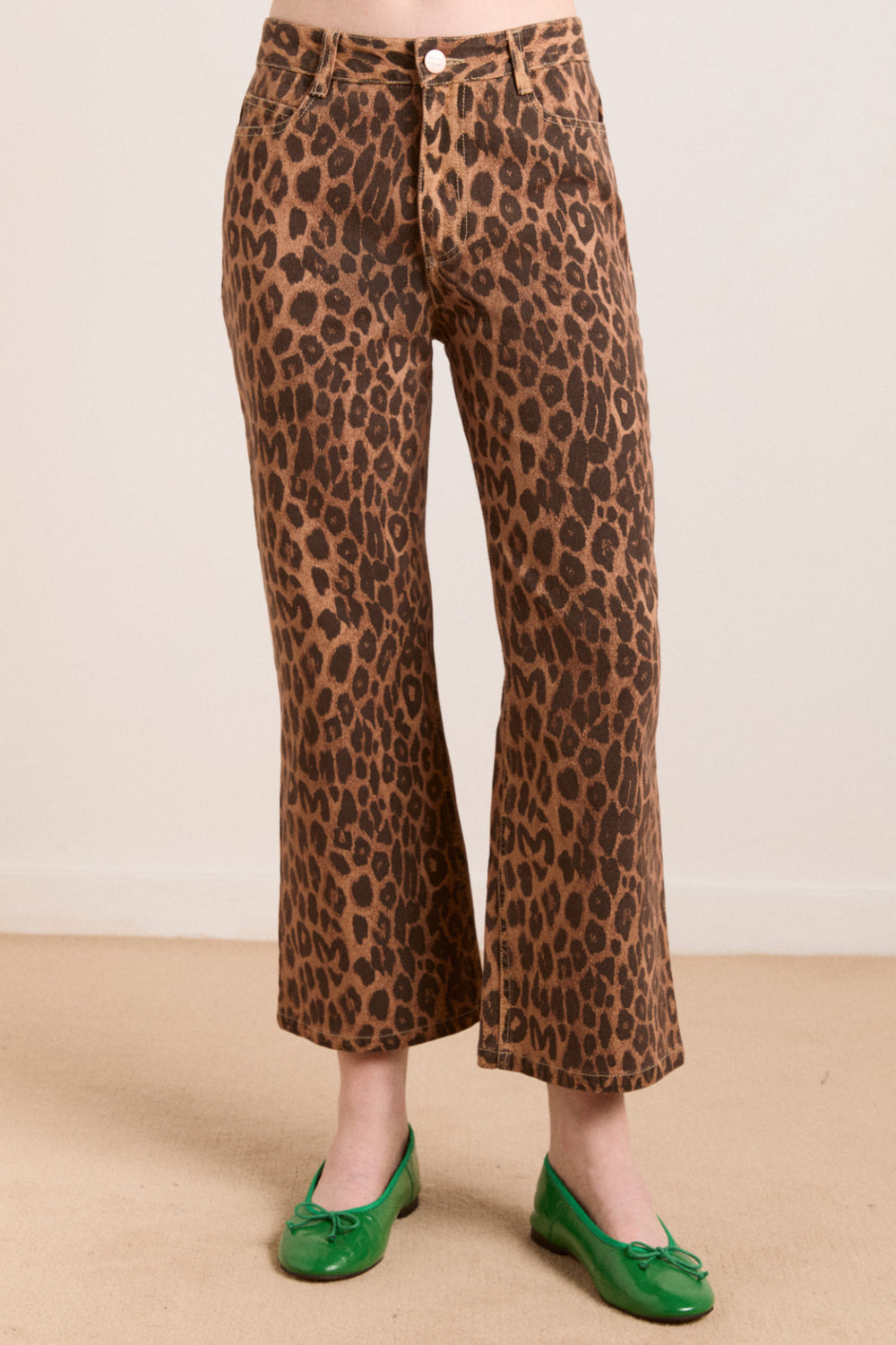 Kenny Twill Leopard Trousers