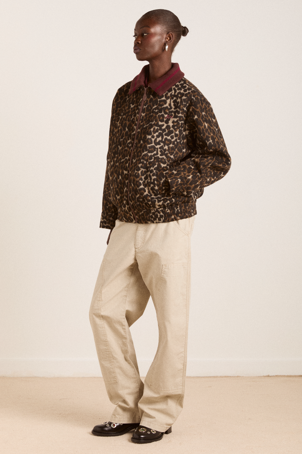 Pixie Bomber Leopard Jacket