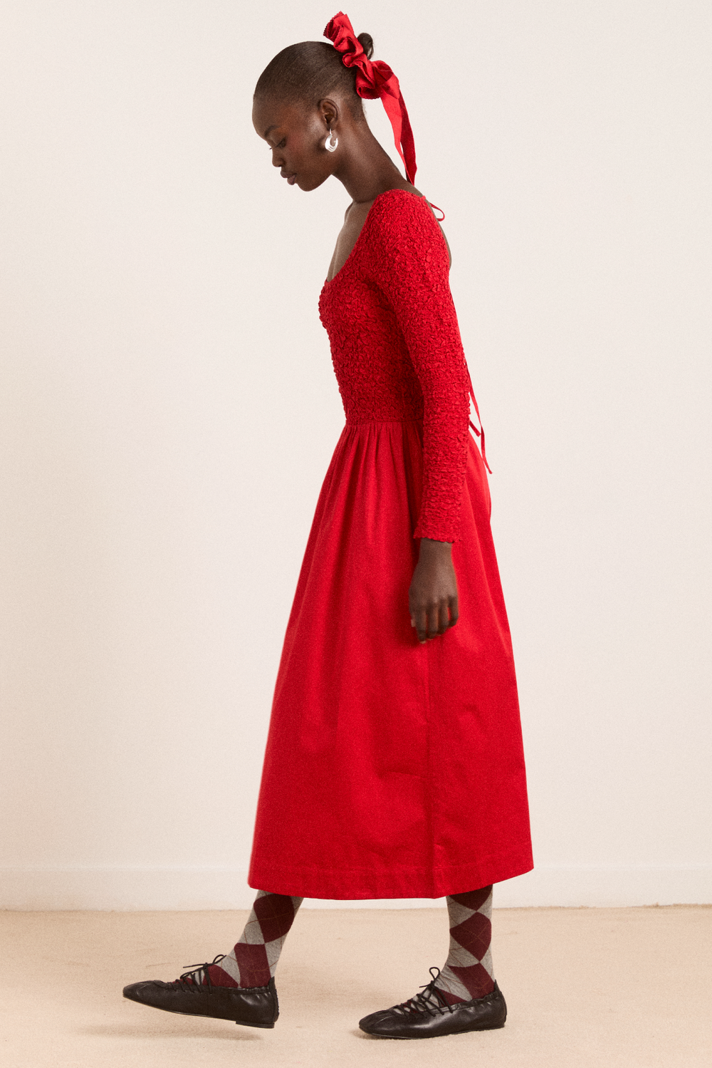 Malinda Is Smocked Midi Dress