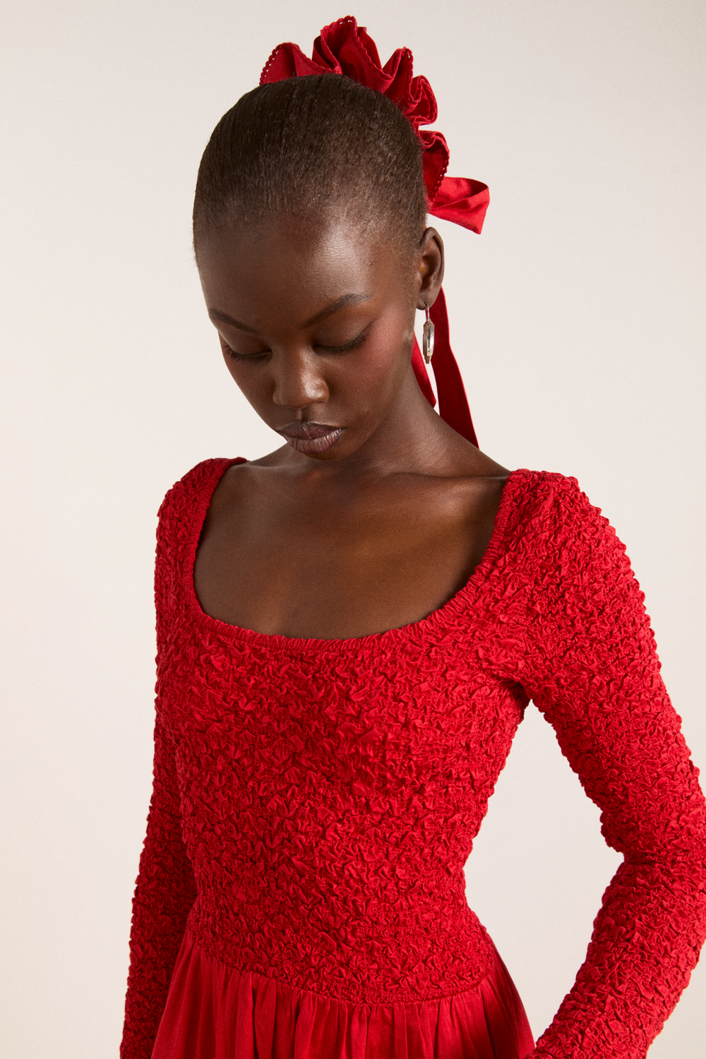 Malinda Is Smocked Midi Dress
