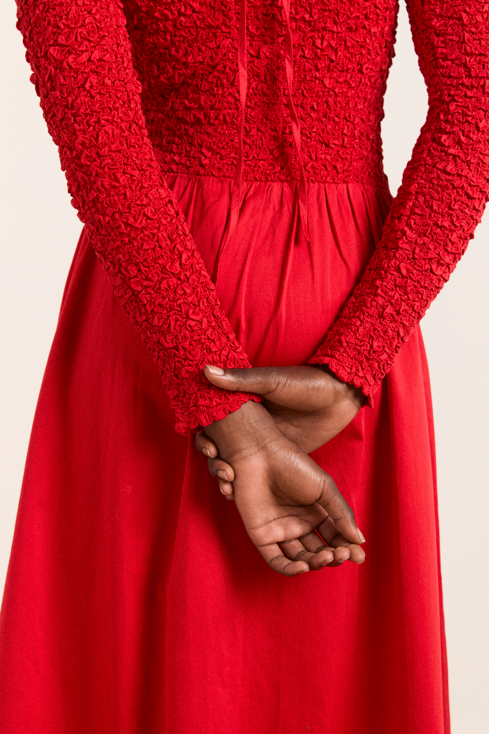 Malinda Is Smocked Midi Dress