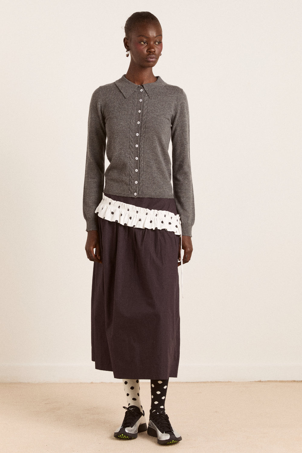 Voula Wool and Cashmere Blend Cardigan