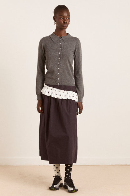 Voula Wool and Cashmere Blend Cardigan