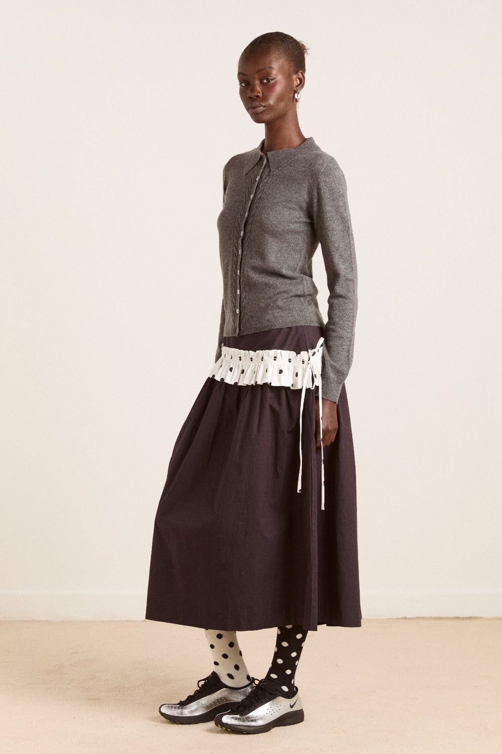 Voula Wool and Cashmere Blend Cardigan