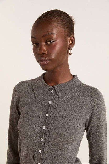 Voula Wool and Cashmere Blend Cardigan