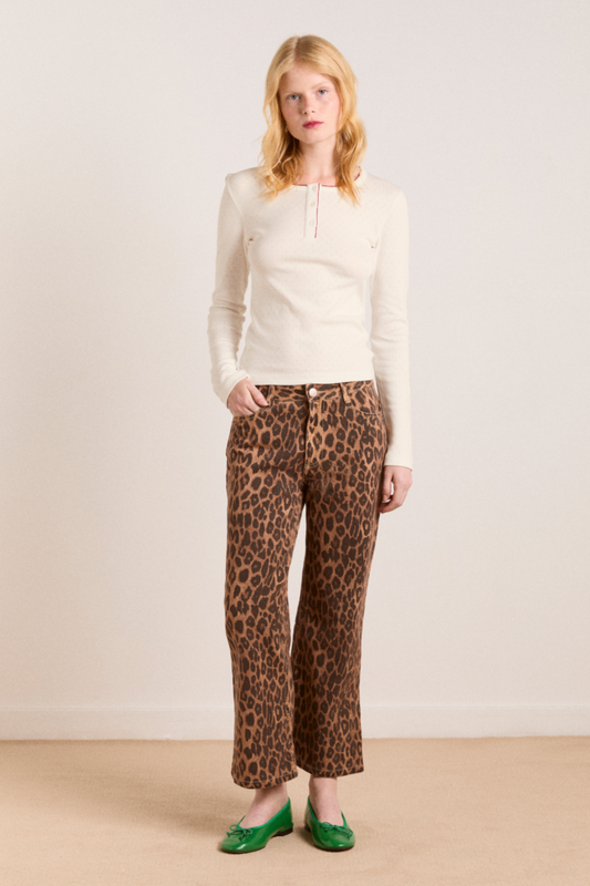 Kenny Twill Leopard Trousers