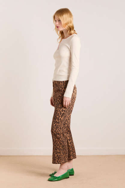 Kenny Twill Leopard Trousers