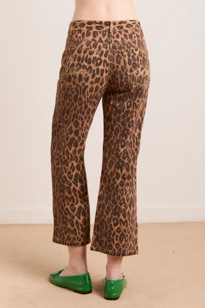 Kenny Twill Leopard Trousers