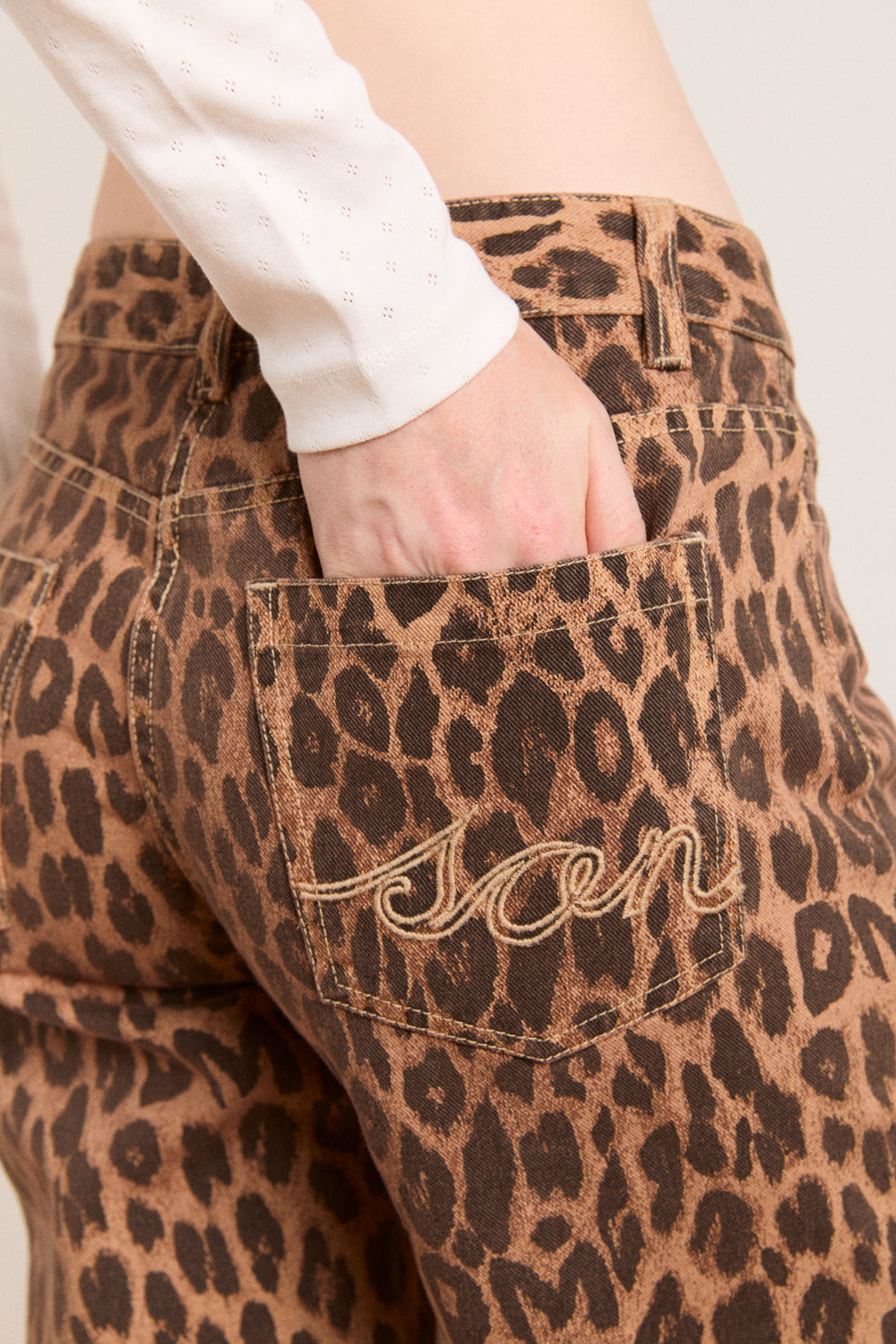 Kenny Twill Leopard Trousers