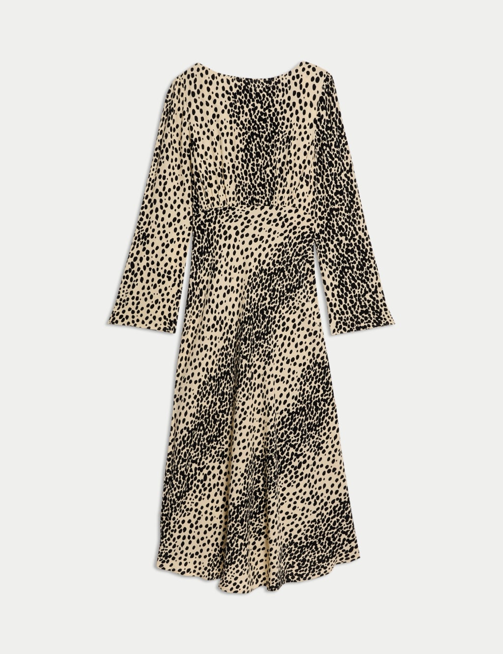 Animal Print Long Sleeve Midaxi Tea Dress