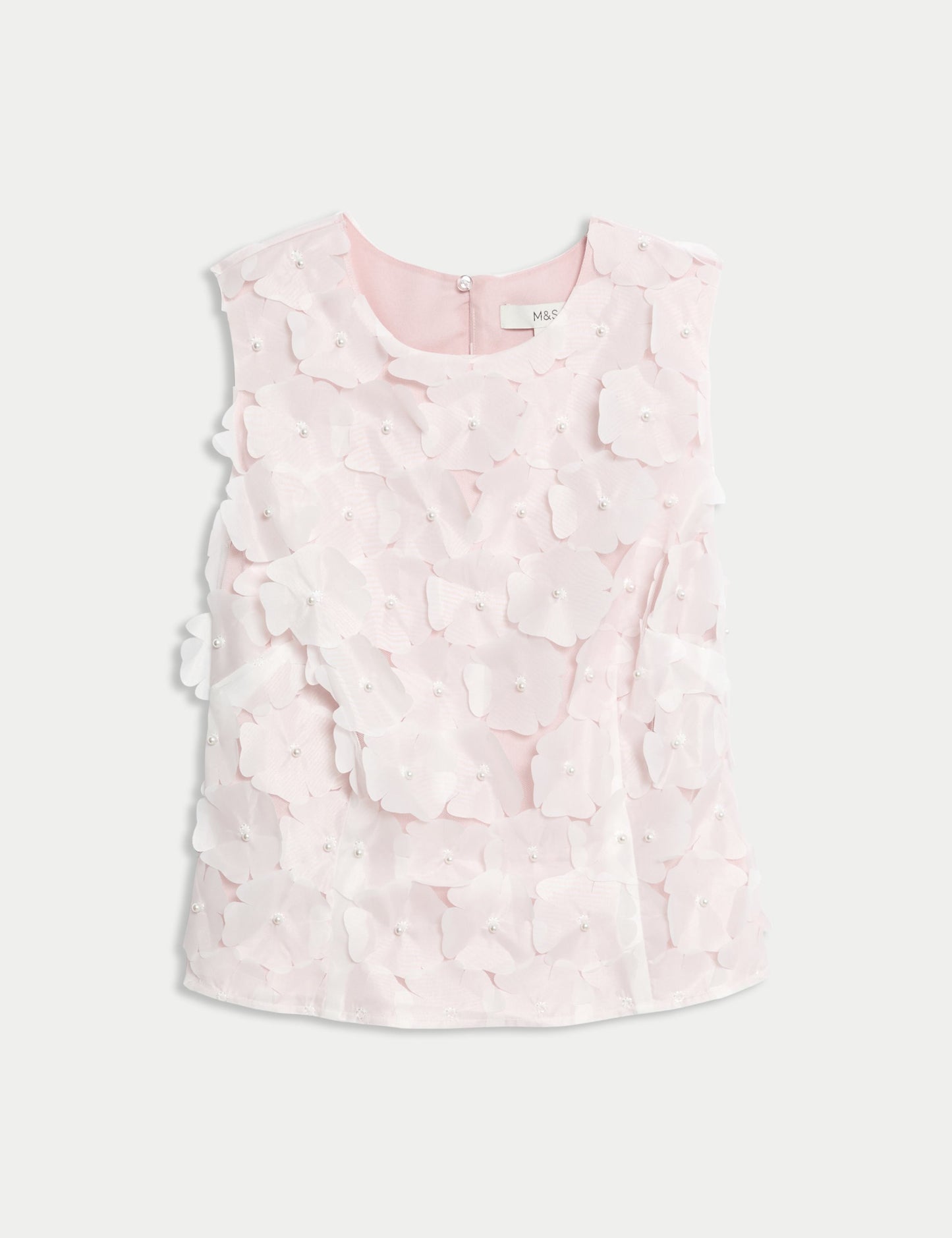 Applique Flower Detail Shell Top
