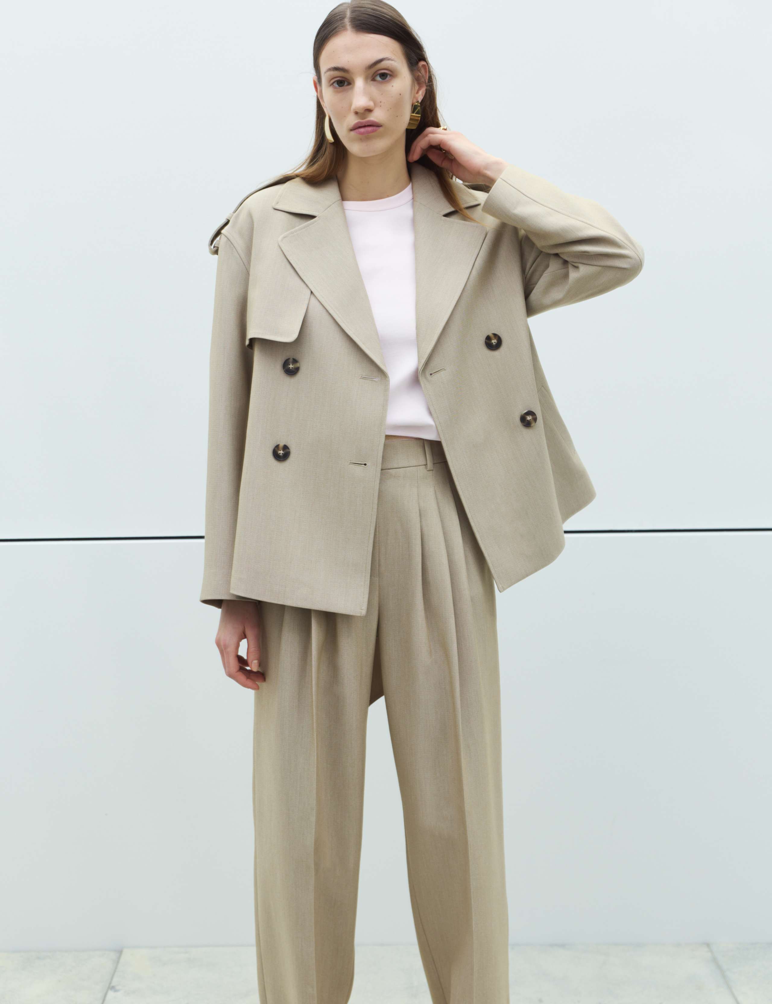 Belted Double Breasted Short Trench Coat – Newin.Style