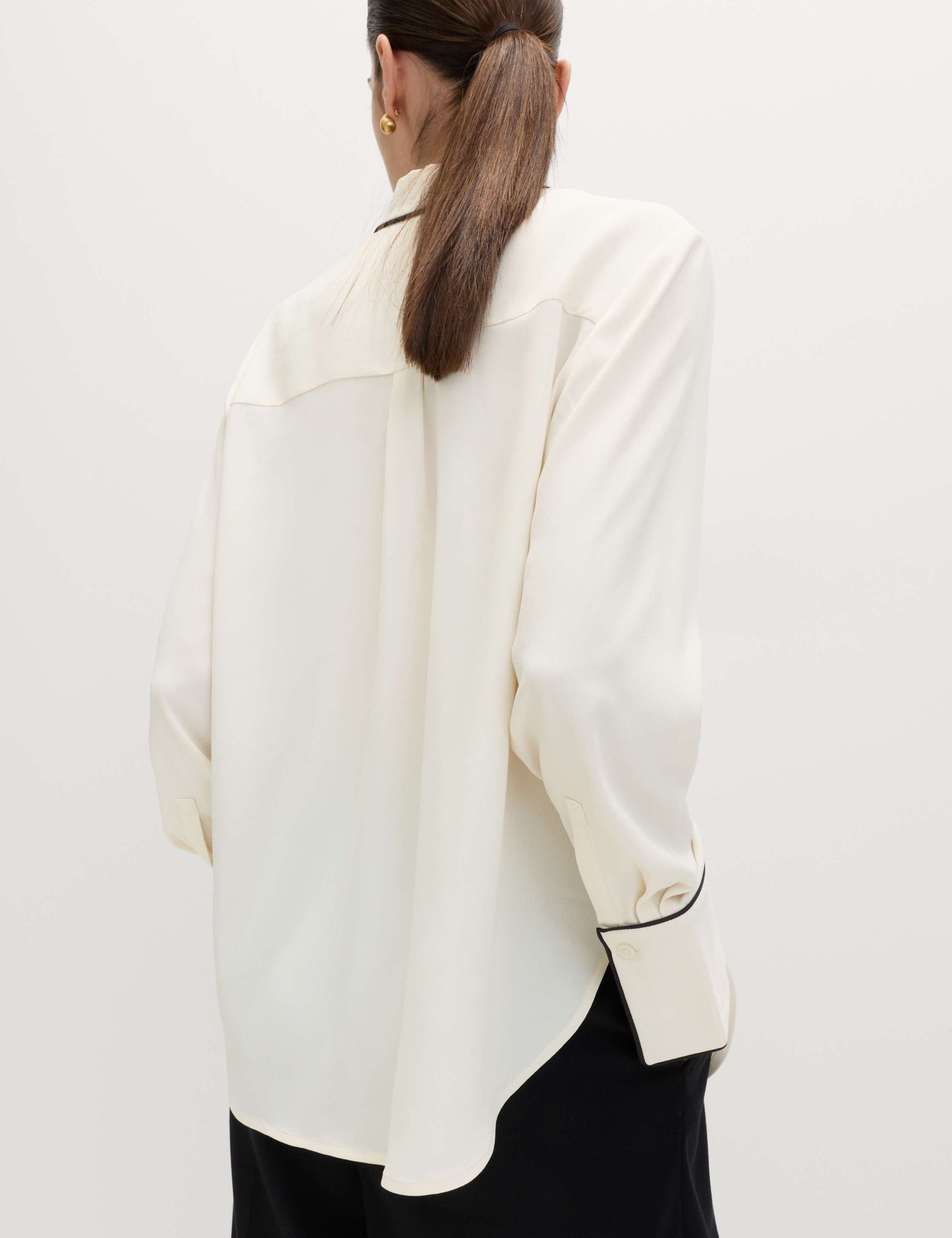 Bow Tie Piped Detail Shirt