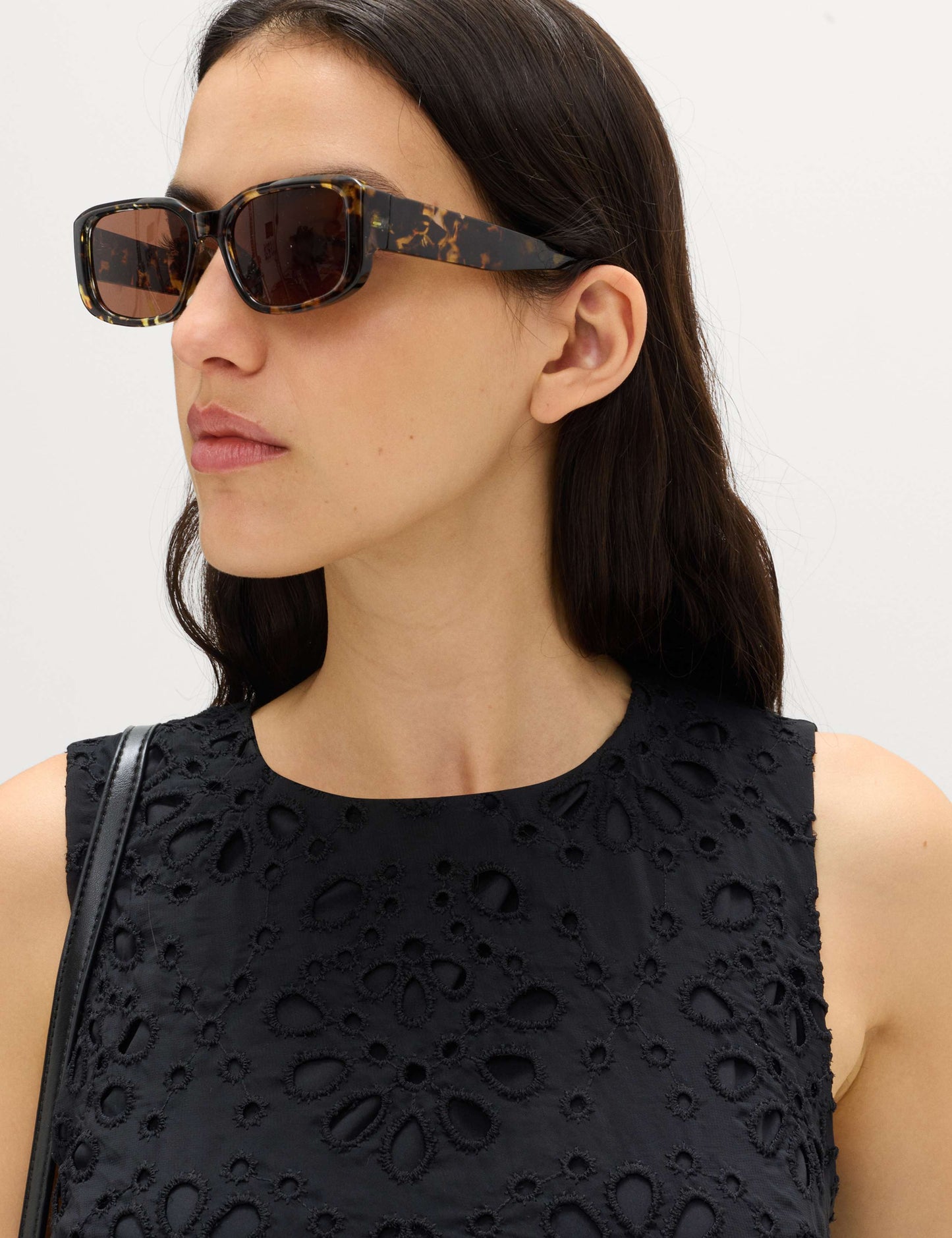 Broderie Cutwork Detail Mini Shift Dress