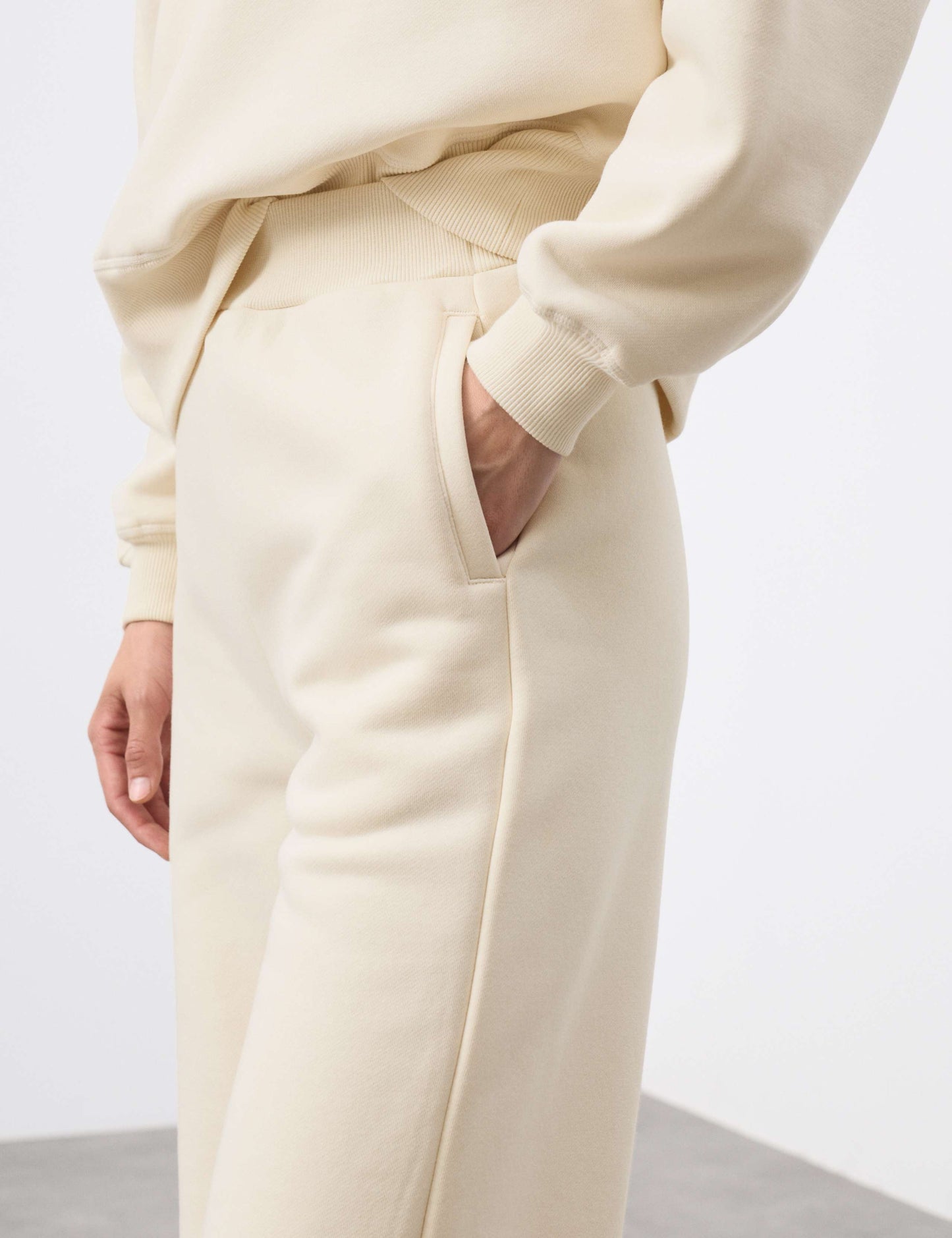 Brushed Barrel Leg Ankle Grazer Joggers