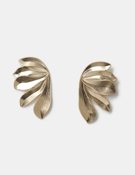 Brushed Leaf Earrings