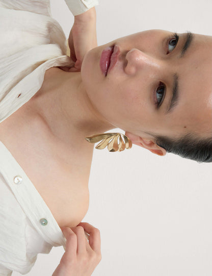 Brushed Leaf Earrings