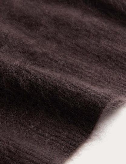 Brushed Pure Cashmere Cropped Knitted Top