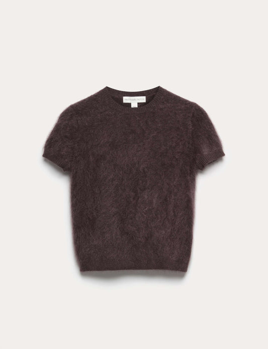 Brushed Pure Cashmere Cropped Knitted Top