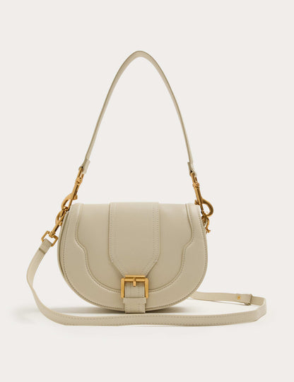 Buckle Detail Cross Body Saddle Bag