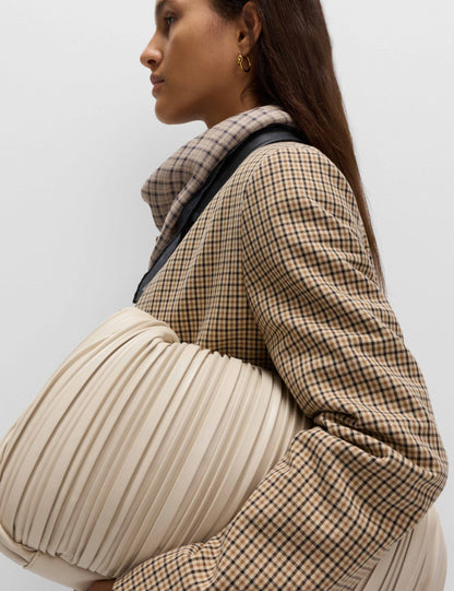 Checked Collared Car Coat