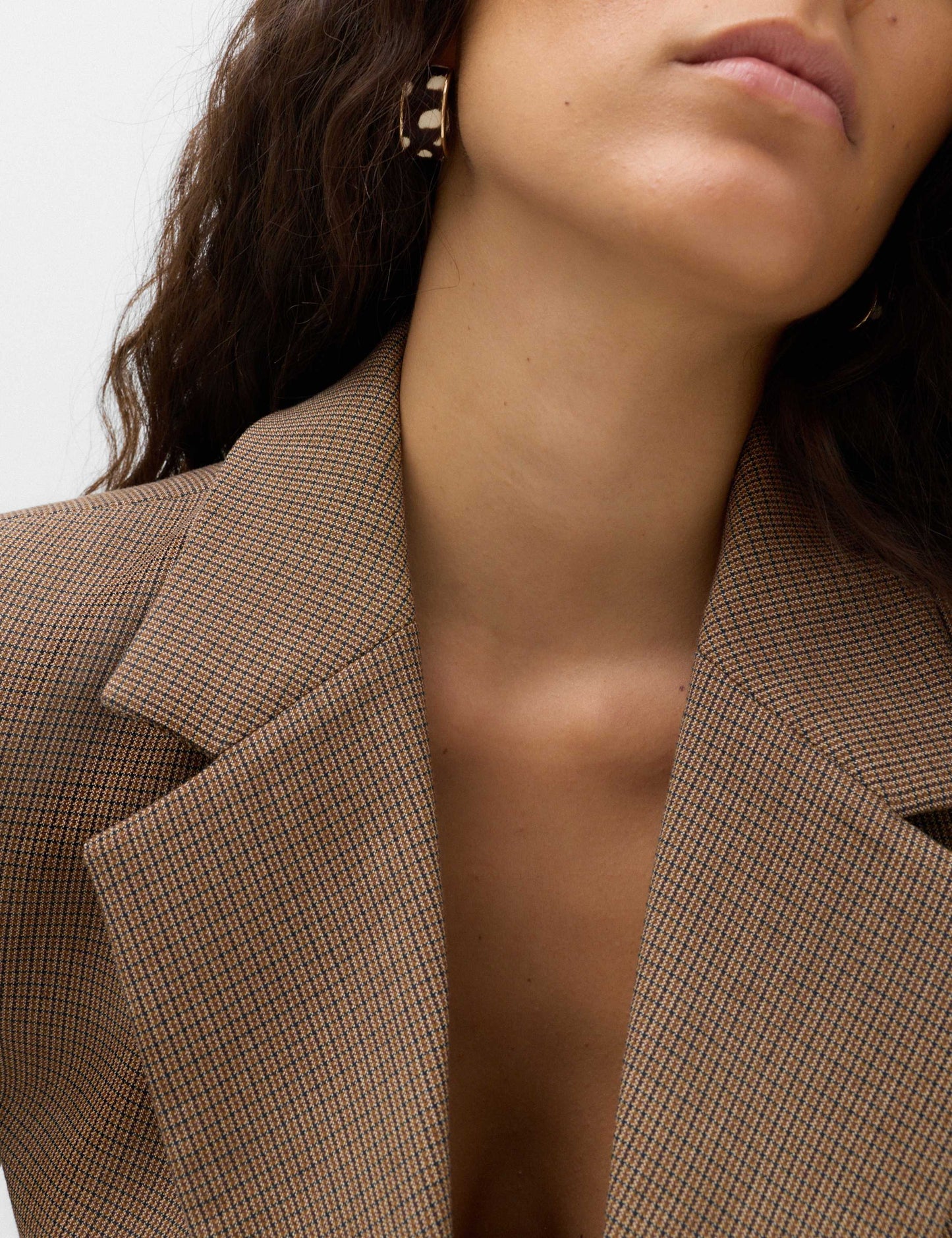 Checked Double Breasted Blazer
