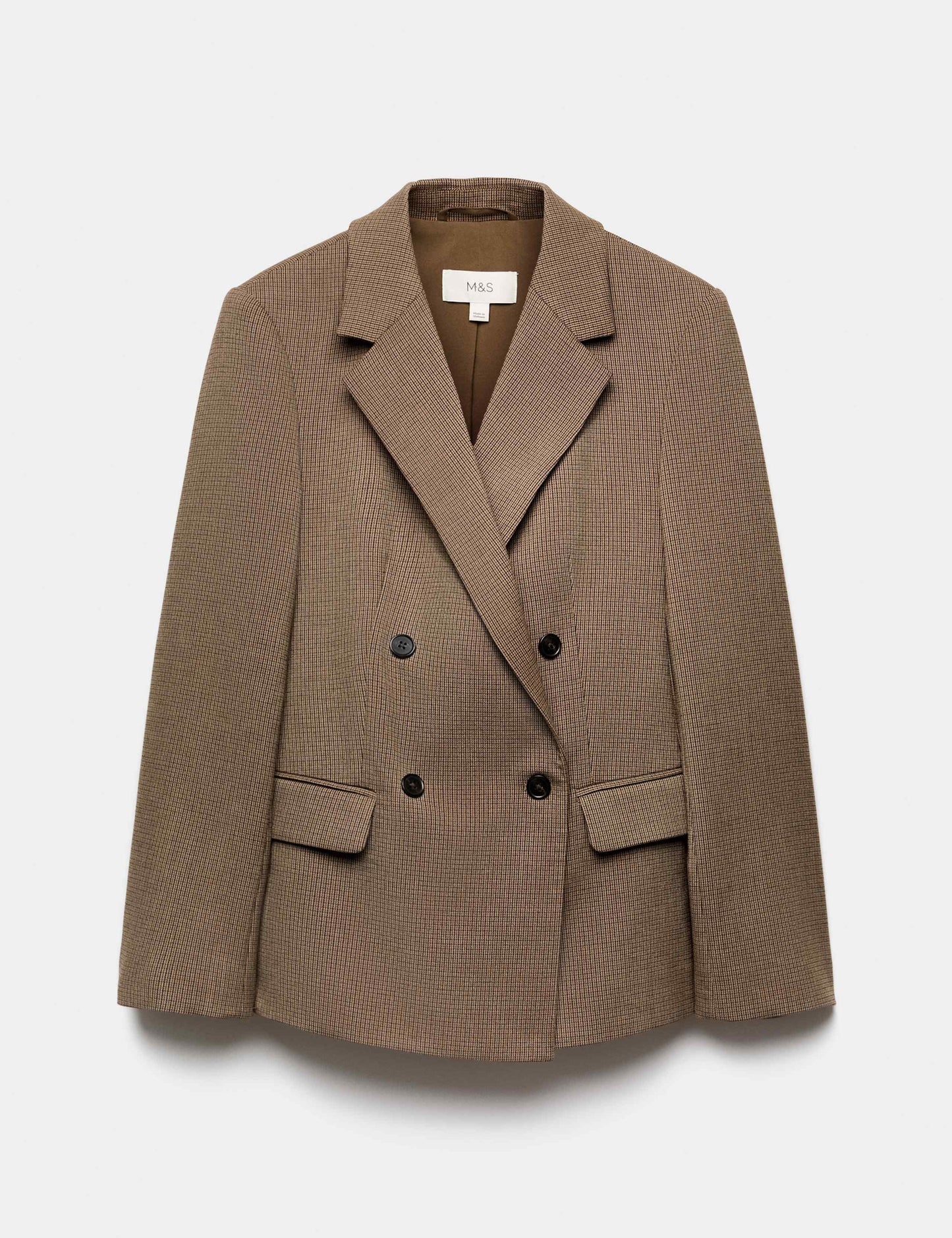 Checked Double Breasted Blazer