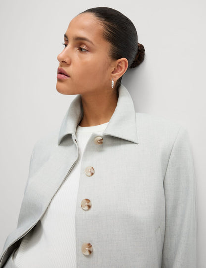 Collared Cropped Jacket