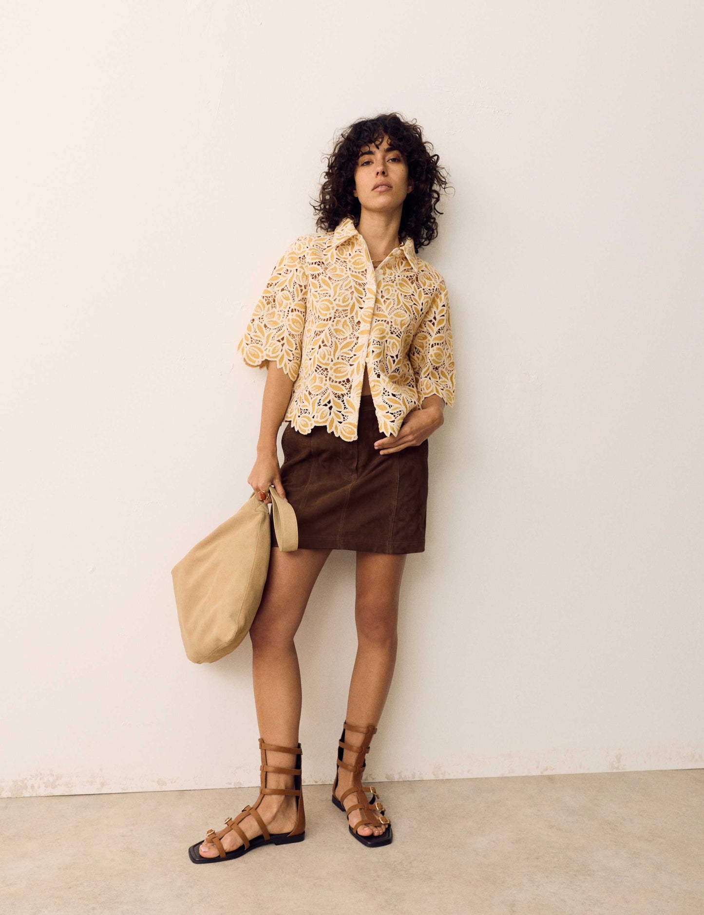 Cotton Blend Lace Overshirt