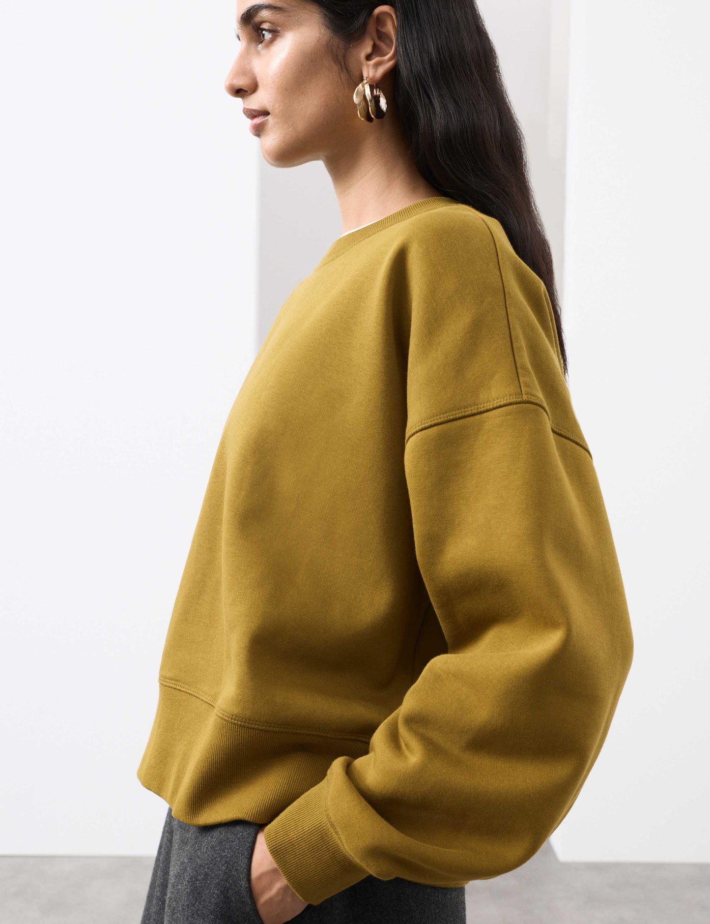 Cotton Rich Brushed Sweatshirt