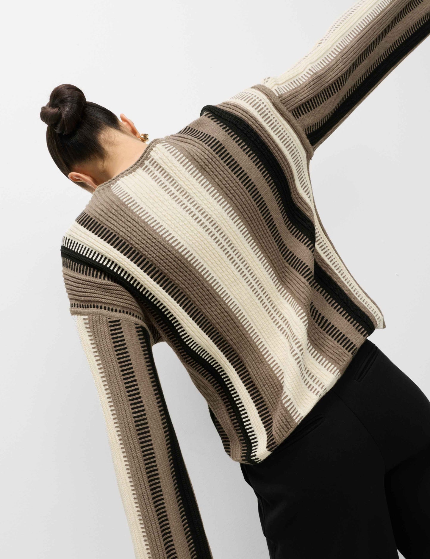 Cotton Rich Striped Crew Neck Jumper