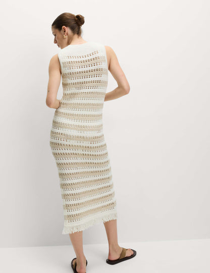 Cotton Rich Striped Knitted Dress