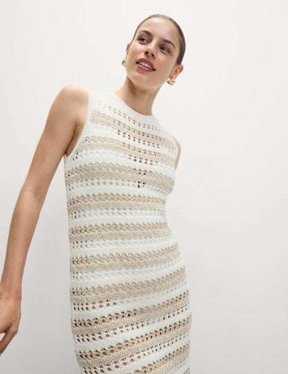 Cotton Rich Striped Knitted Dress