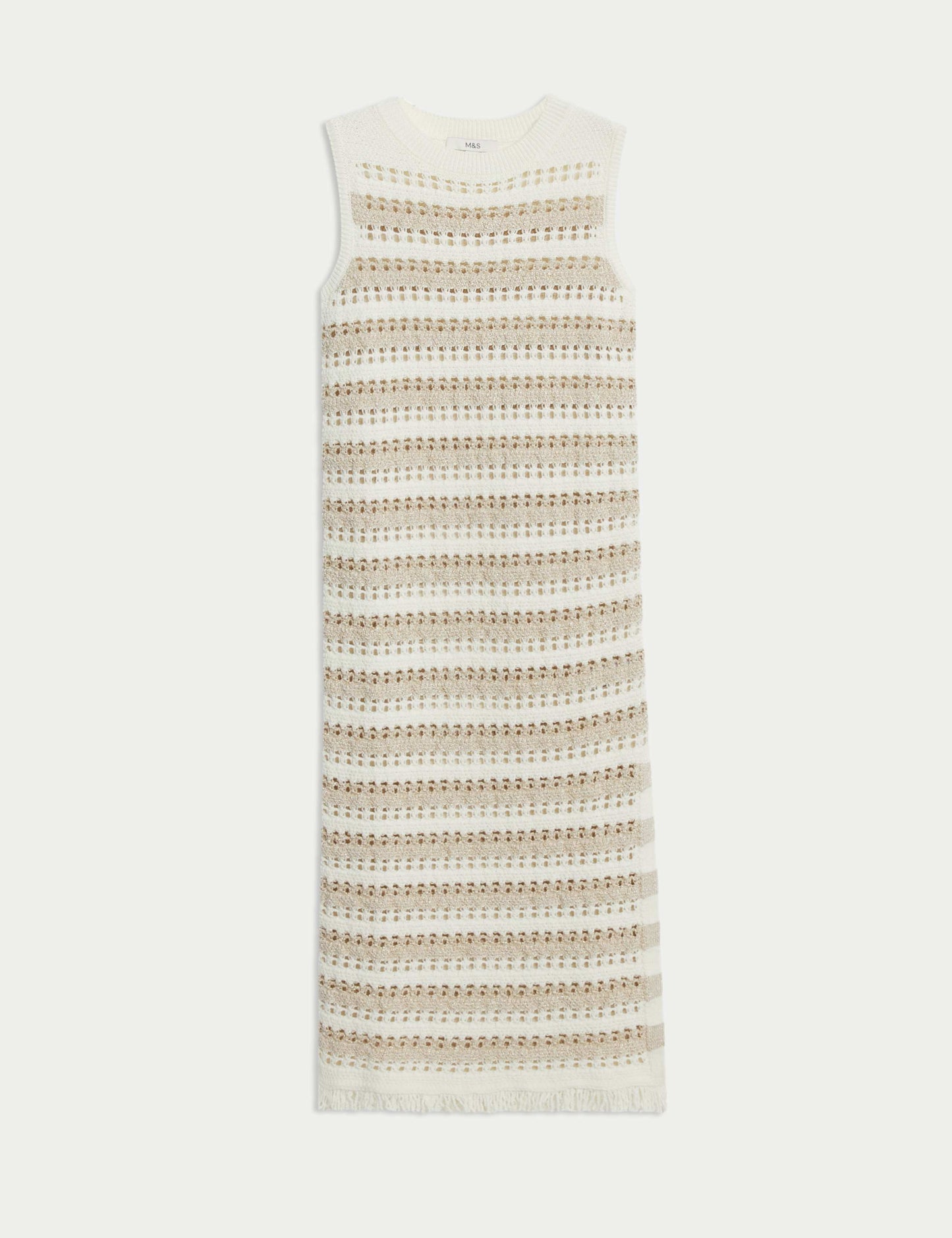 Cotton Rich Striped Knitted Dress