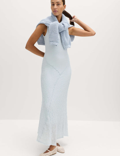 Cotton Rich Textured Midaxi Column Dress