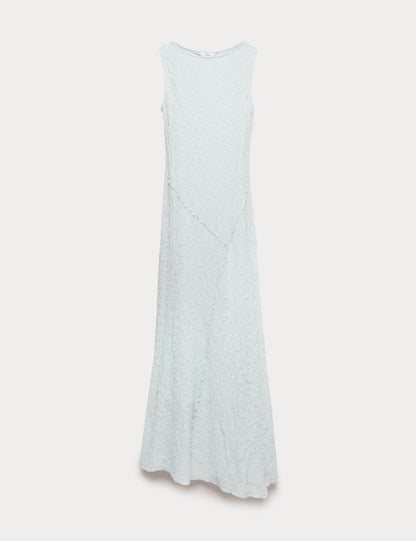 Cotton Rich Textured Midaxi Column Dress