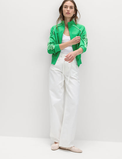 Cotton Rich Tricot Zip Up Track Jacket