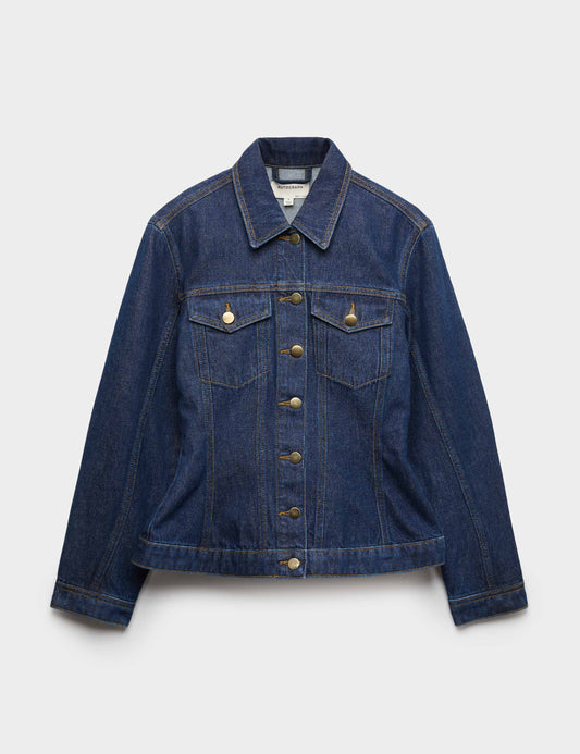 Denim Cinched Waist Jacket