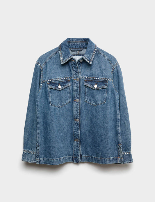 Denim Studded Shacket