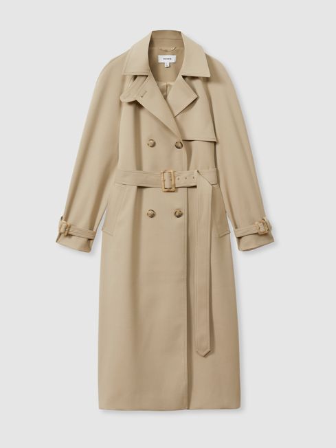 Double Breasted Belted Trench Coat