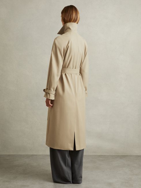 Double Breasted Belted Trench Coat