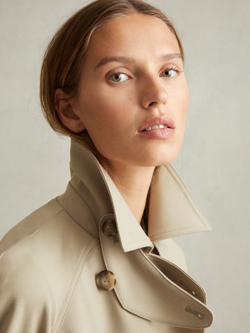 Double Breasted Belted Trench Coat