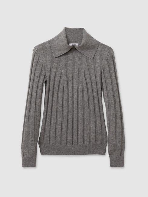 Ribbed Collared Jumper