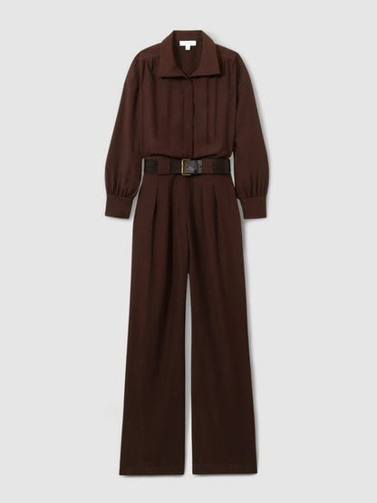 Belted Wide Leg Jumpsuit