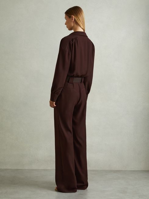 Belted Wide Leg Jumpsuit