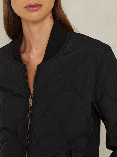 Quilted Bomber Jacket