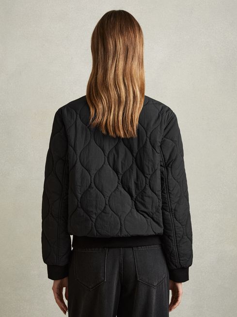 Quilted Bomber Jacket