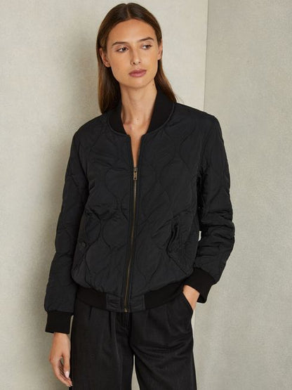 Quilted Bomber Jacket