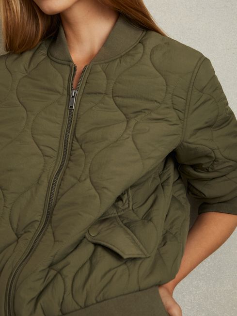 Quilted Bomber Jacket