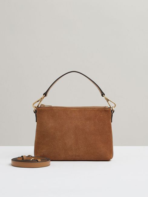 Leather and Suede Double-Strap Bag